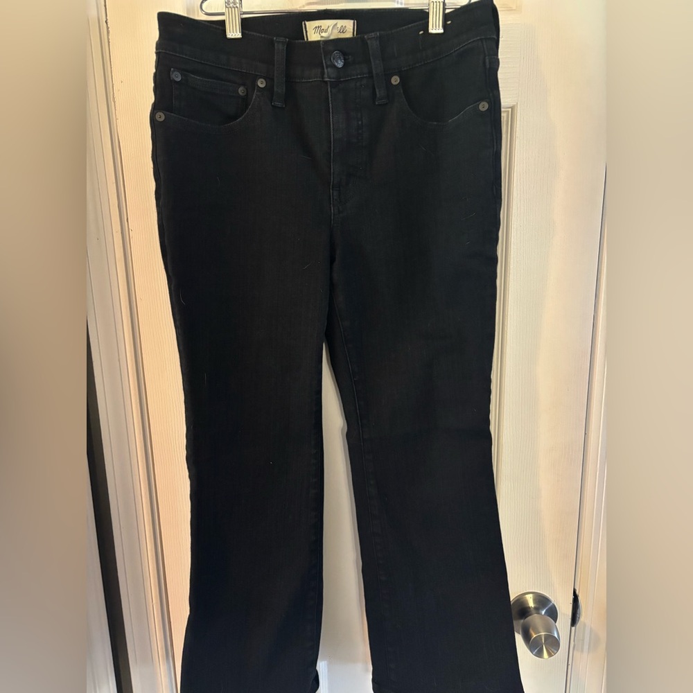 Madewell Women's mid rise kick out Black Jeans